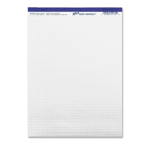 Bloc de papier quadrillé 4 carrés / po Perf-Perfect® - Format lettre 8-1/2 x 11-3/4 po