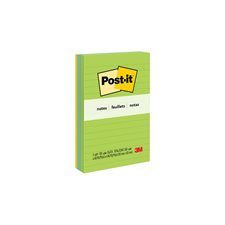 Feuillets originaux Post-it® - collection Jaipur 4 x 6 po, lignés bloc de 100 feuillets (pqt 3)