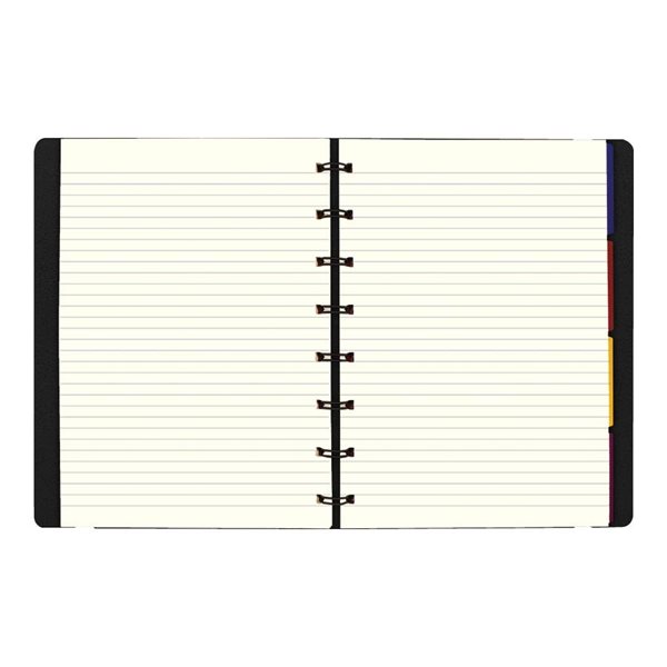 Filofax® Refillable Notebook - Folio size - 10-7/8 x 8-1/2 in - Black