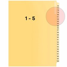 Quest Numerical Litigation Index Dividers 1 to 5