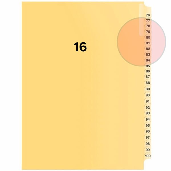 Quest Numerical Litigation Index Dividers 13 to 25 #16