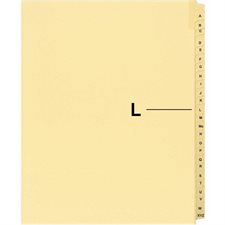 Quest Alphabetical Litigation Index Dividers A to L L