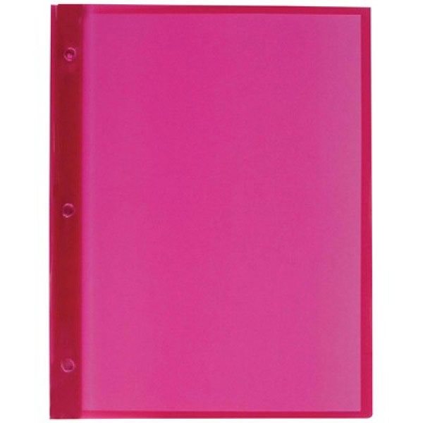 Couverture de présentation à trois attaches en plastique souple Poly Tang - Rouge