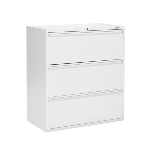 MVL1900 Series Lateral Filing Cabinets 3 drawers white