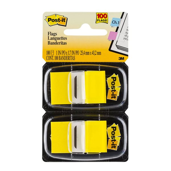 Post-it® Self-Adhesive Flags Yellow