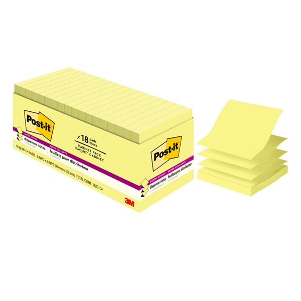 Post-it® Super Sticky Self-Adhesive Pop-Up Notes - 3 x 3 in