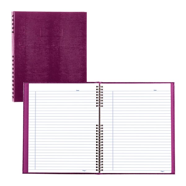 NotePro Notebook 10.75 x 8.5 in 150 pages, dark raspberry