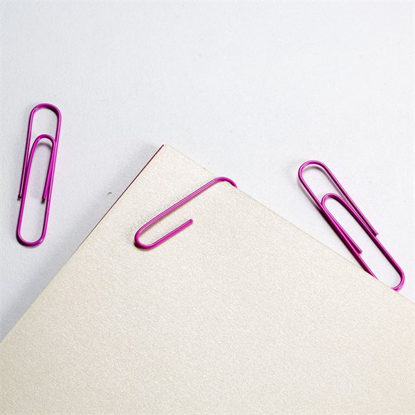 Trombones enrobés géants Officemate® - Rose