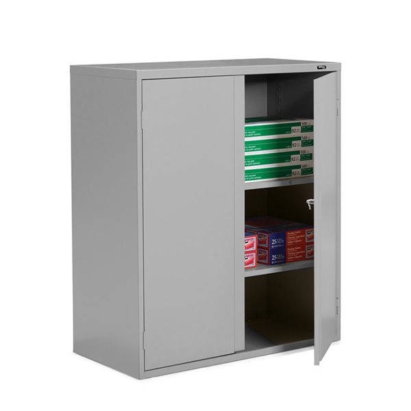 Armoire de rangement avec poignée intégrée biseautée MVLS42L - Gris