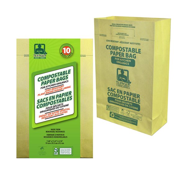 Sacs en papier compostables Tuff Guy 
