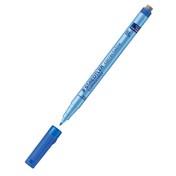 Marqueur effaçable Lumocolor® Pointe fine 0,6 mm - Bleu