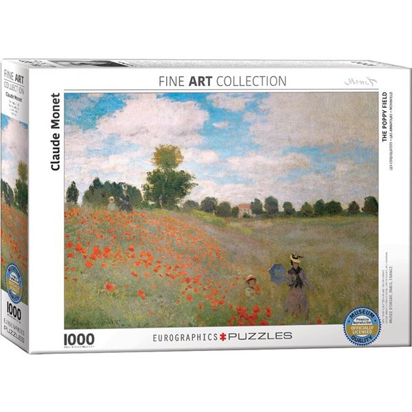 1000 Pieces – The Poppy Field by Monet Jigsaw Puzzle