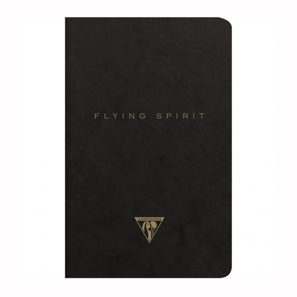 Cahier de notes ligné à reliure piquée Flying Spirit A5 Black