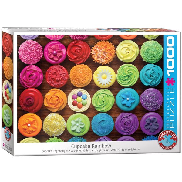 1000 Pieces – Cup Cake Rainbow Jigsaw Puzzle