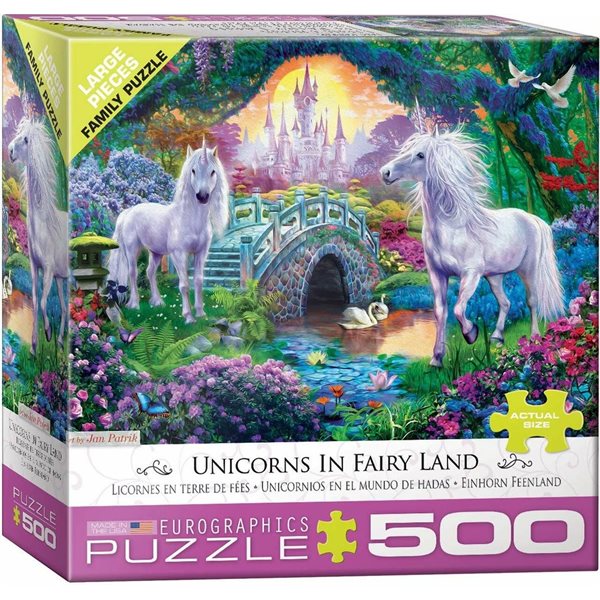 500 Pieces – Unicorn in Fairy Land Jigsaw Puzzle
