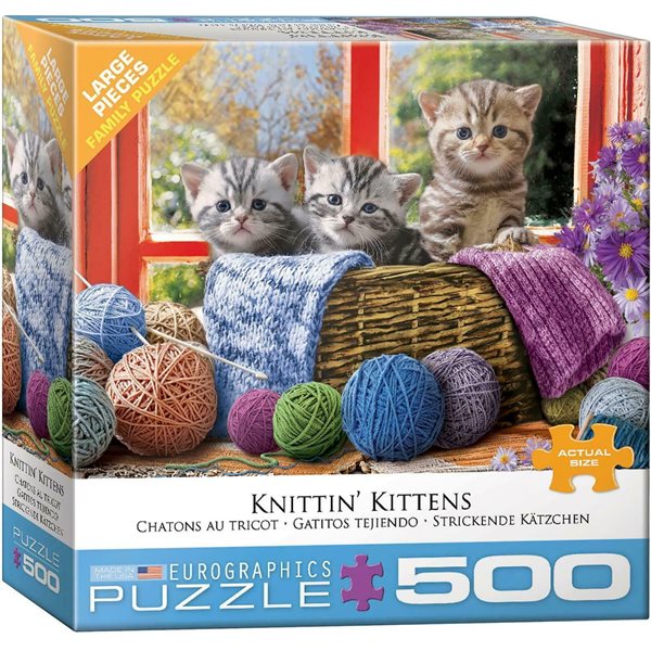 500 Pieces – Knittin’ Kittens Jigsaw Puzzle