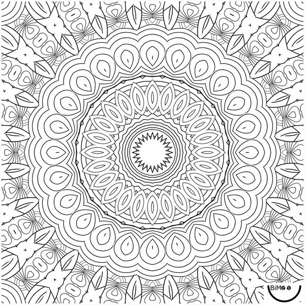 Nappe à colorier Mandala - 152 x 229 cm