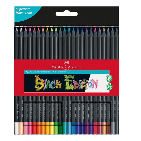 Black Edition Wooden Colouring Pencils