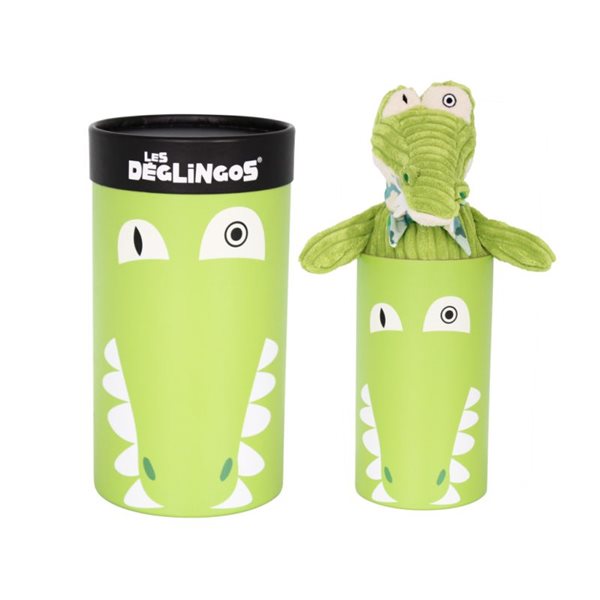 Peluche Aligatos l'alligator en boîte