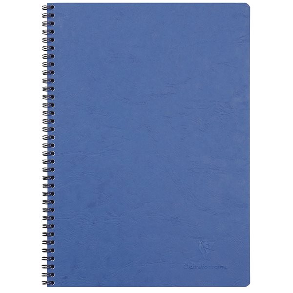 Cahier de notes ligné avec marge à reliure spirale Age Bag - A4 - Bleu