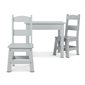 Wooden Table and 2 chairs for children Grey