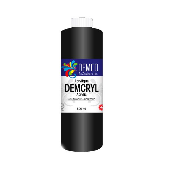 Peinture acrylique Demcryl 500 ml - Noir