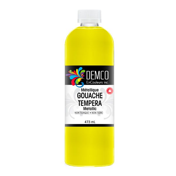 Gouache couleurs métalliques 473 ml - Jaune