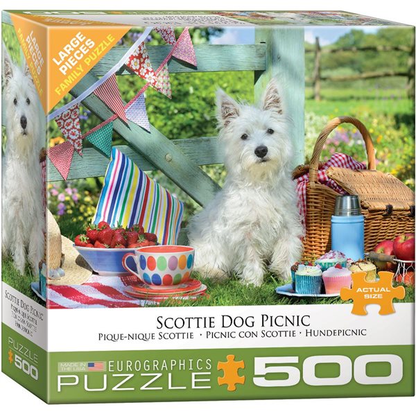 500 Pieces – Scottie Dog Picnic Jigsaw Puzzle