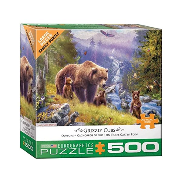 500 Pieces – Grizzly Cubs Jigsaw Puzzle