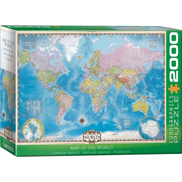 2000 Pieces – Map of the World Jigsaw Puzzle