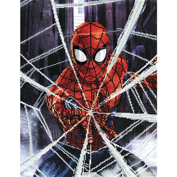 Diamond Dotz® Painting : Marvel Spiderman - Intermediate Level - Partial Pattern