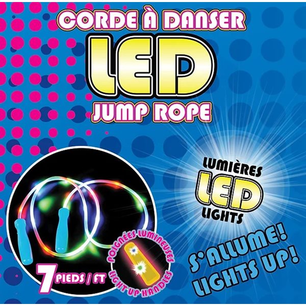 Corde à danser lumineuse LED - 7 pieds