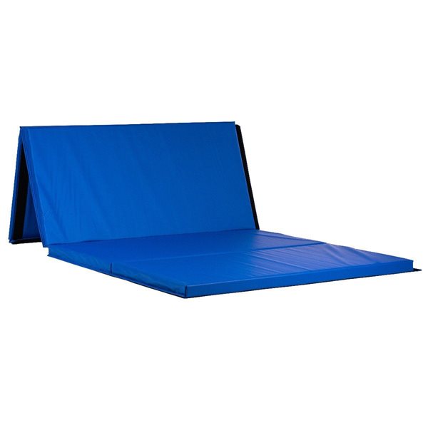 Matelas de sol pour Tumbling exercices avec 4 bandes velcro - 48 x 84 x 2 po - Bleu 