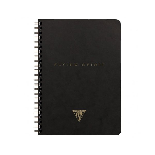 Cahier de notes ligné à reliure spirale Flying Spirit A5 Black