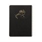 Cahier de notes ligné à reliure spirale Flying Spirit A5 Black