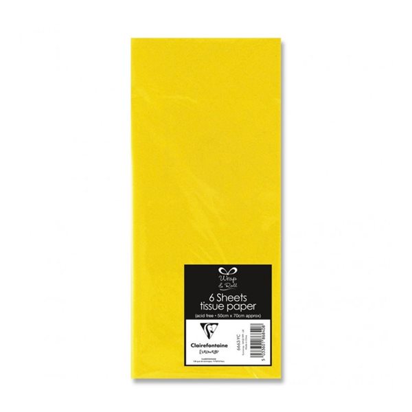 Silk Paper 8 sheets - Yellow