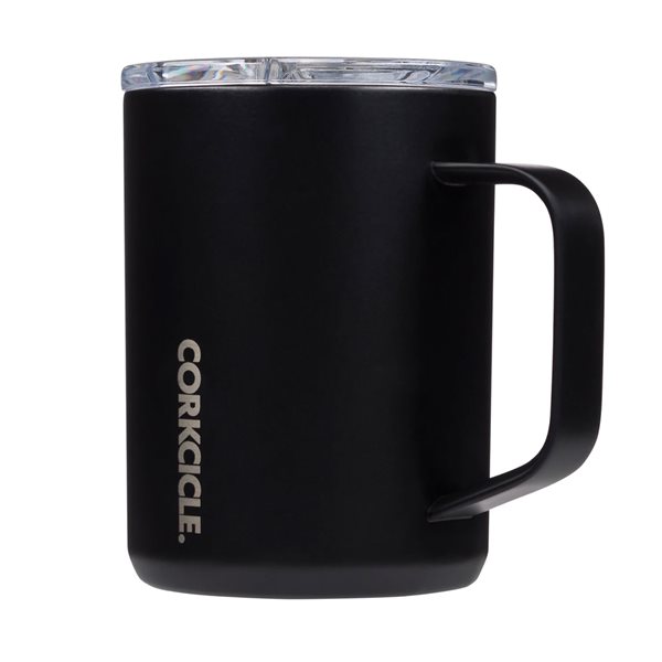 16 oz Insulated Travel Coffee Mug with Cover - Matte Black