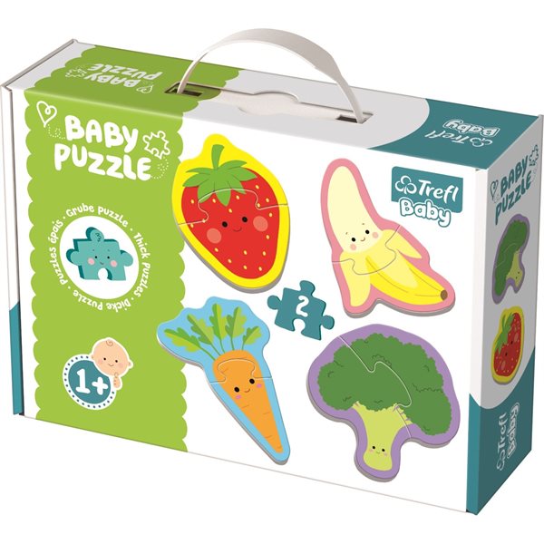 4 x 2 Pieces - Vegetables and Fruits Puzzles