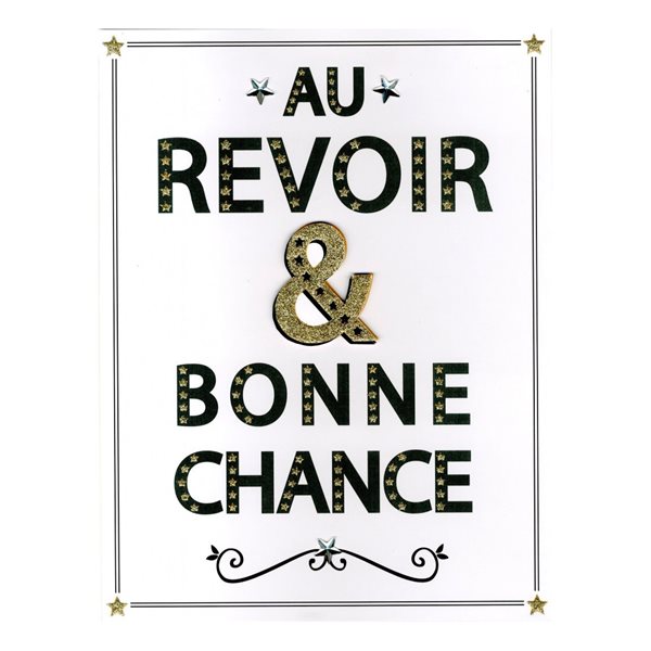 Carte de souhait géante Au revoir & bonne chance