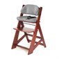 Chaise haute en bois pour enfant Keekaroo avec coussin confort - Acajou