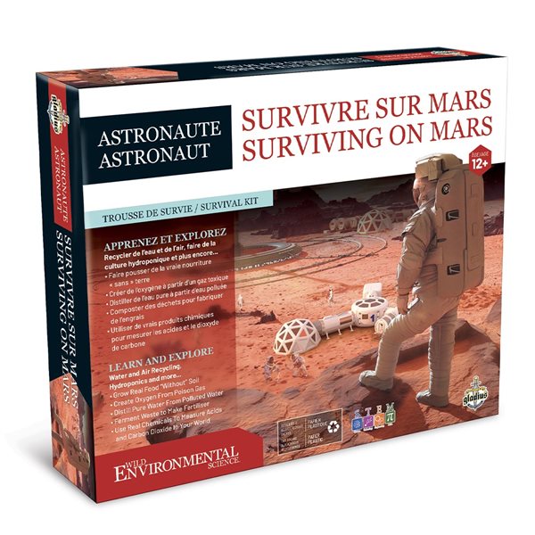 Jeu d’expériences scientifiques Trousse de survie Astronaute - Survivre sur Mars