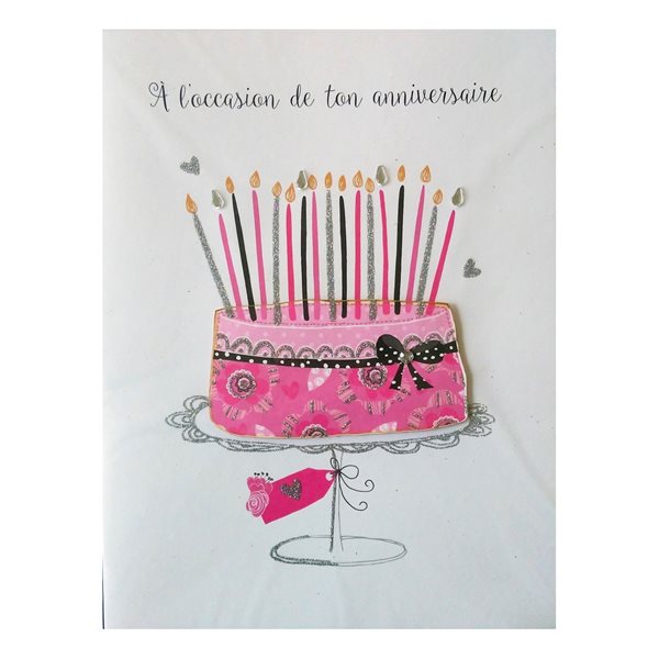 Carte d'anniversaire géante Gâteau