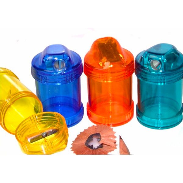 Ice Round Metal Pencil Sharpener with Container