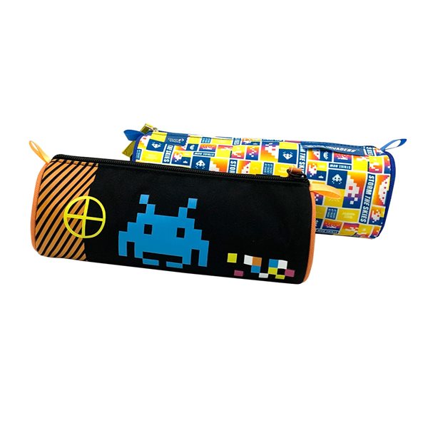 Space Invaders Round Pencil Case