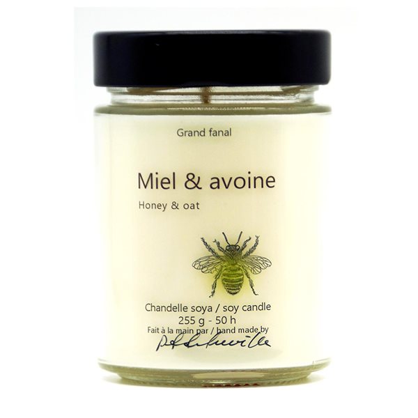 Bougie de soya Miel & avoine