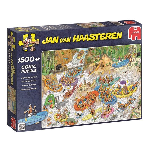 1500 Pieces – Wild Water Rafting - Jan van Haasteren Jigsaw Puzzle