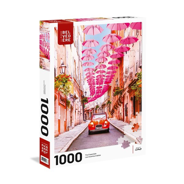 1000 Pieces - The Pink Umbrellas Jigsaw Puzzle