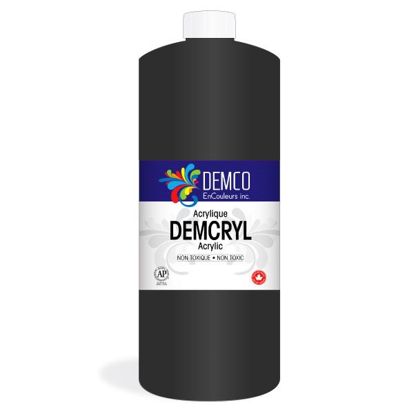 Peinture acrylique Demcryl - 1 L - Noir