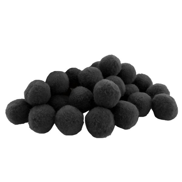 0.5 inch Pom Poms for crafts - Black