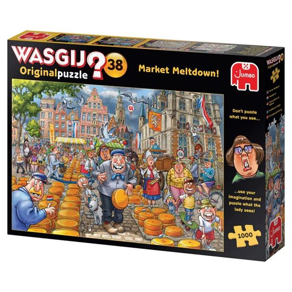 1000 Pieces - Market Meltdown ! Wasgij Original #38 Mystery Jigsaw Puzzle